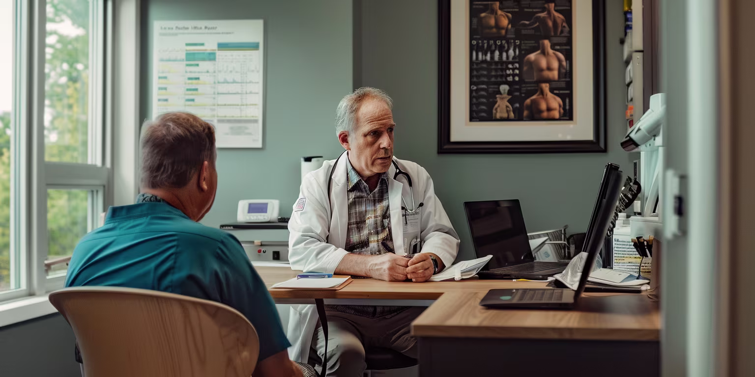 Lekarz konsultuje wyniki badań